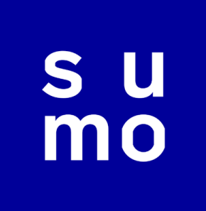 A blue logo for Sumo.